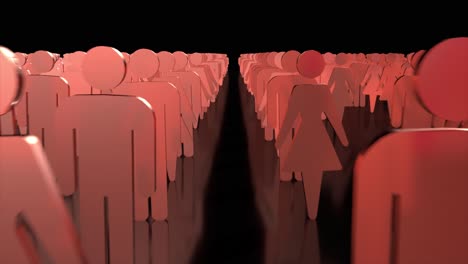 hombres mujeres multitud gente iconos equipo de negocios sexos género 4k