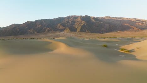 view at sunrise of the sand dunes of death valley in california, usa