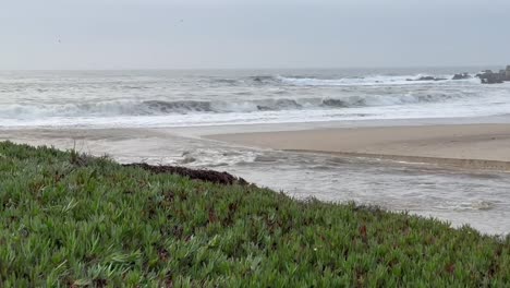 Fuertes-Vientos-E-Inundaciones-Costeras-En-Carmel,-California