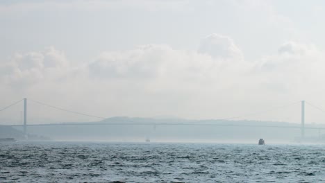 터키 이스탄불 보스포루스 해가 지는 구름이 가득한 하늘, 배, 해파리, 바다, 이스탄불