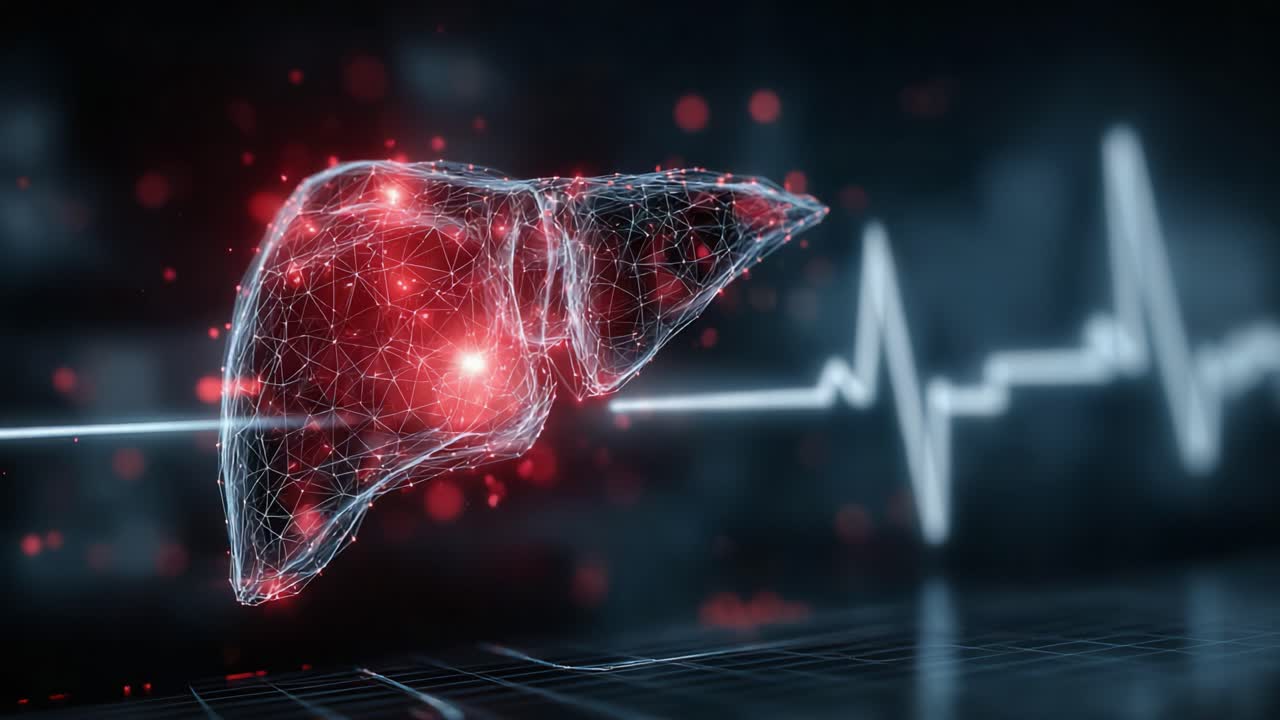 A Captivating Visual Representation of the Liver: Exploring Its Meticulous Structure Through Advanced Digital Imaging and Heartbeat Visualization