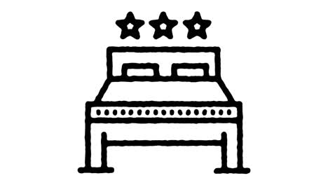 hotel booking hand draw line icon animation
