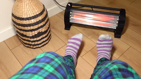 pies cálidos en un día frío