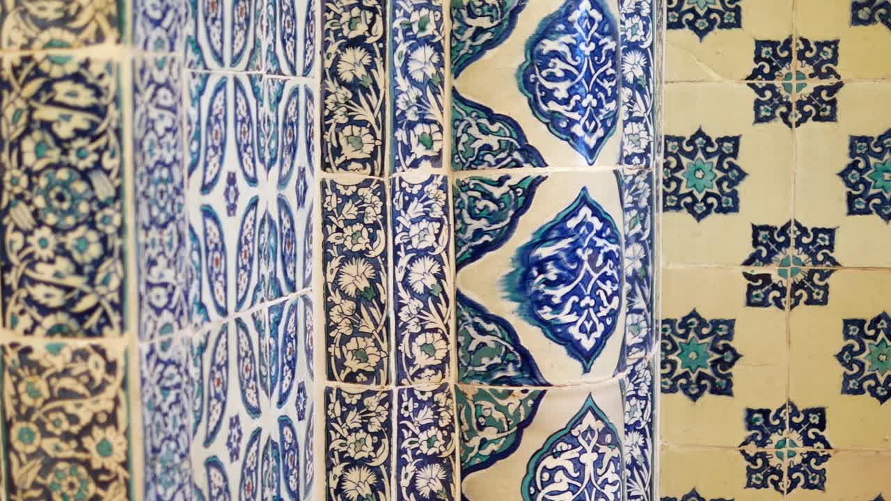 Intricate Tilework Detail from an Ottoman Structure