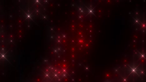 volando a través de estrellas rojas parpadeantes de fondo de bucle