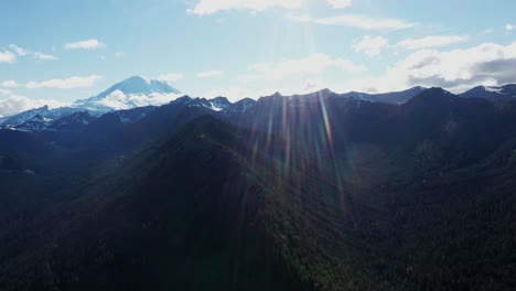 mt rainier short pan right with lens glare