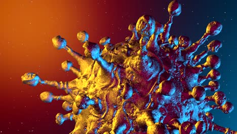 microscopic view of infectious sars-cov-2 virus cells