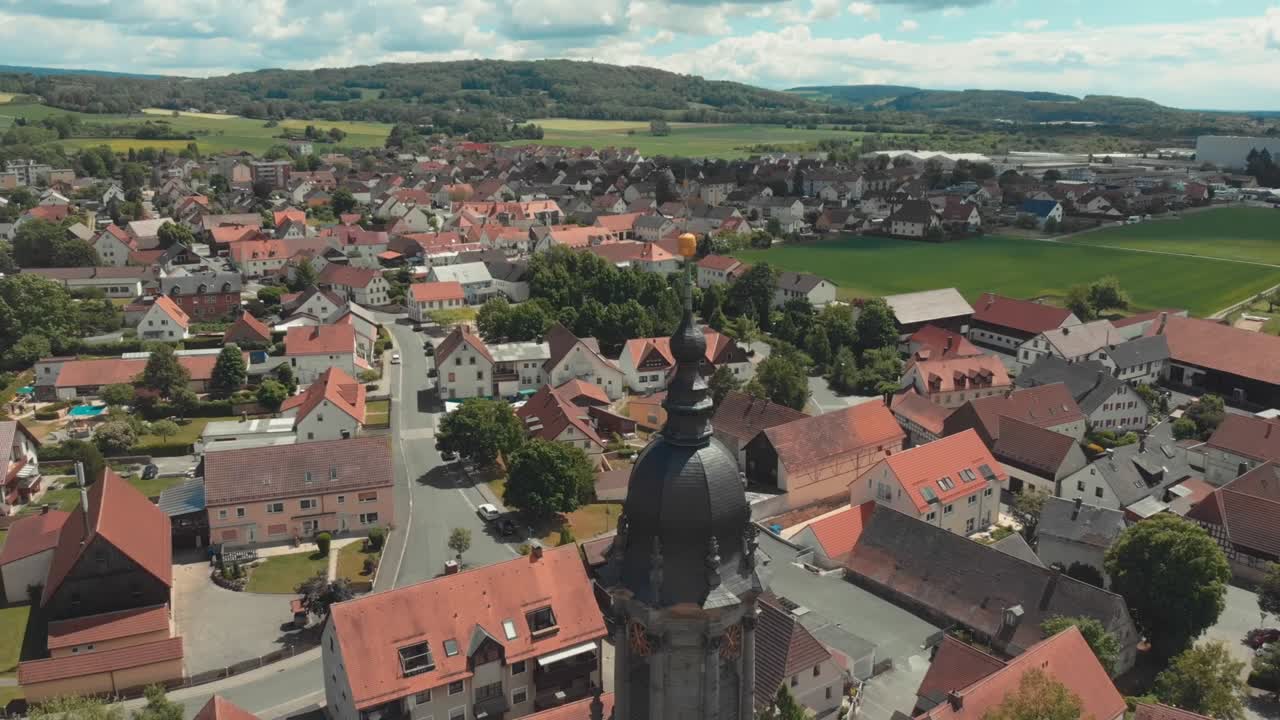 Bayrot, aerial view of a beautiful church.