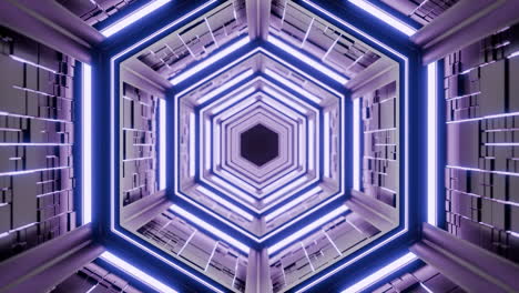 Futuristic Hexagon Tunnel