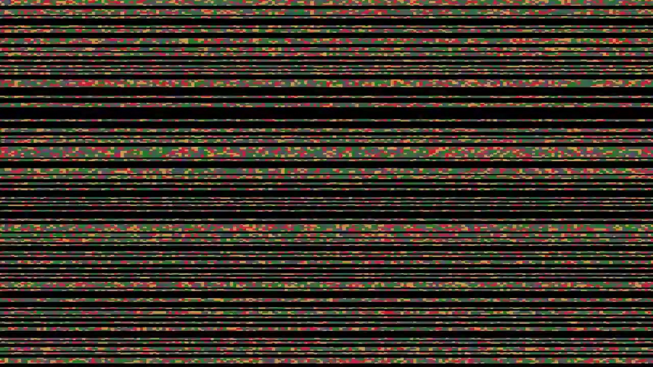 Digital Glitch Effect with Horizontal Lines and Noise
