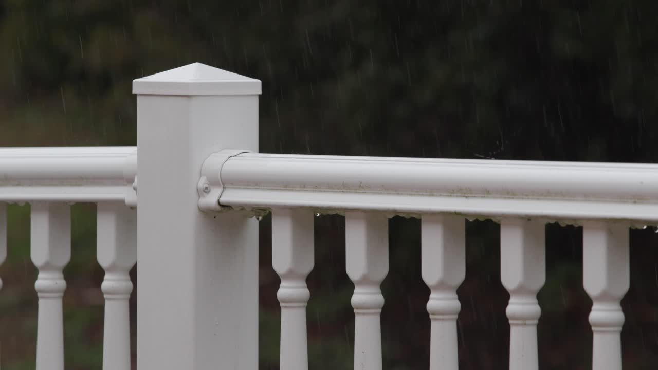 La pioggia rovina i piani del fine settimana sul patio esterno.