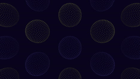 symmetrical blue and yellow circle pattern on dark background