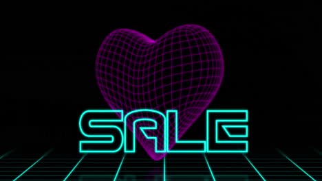 Neon-Sale-text-against-retro-heart-4k