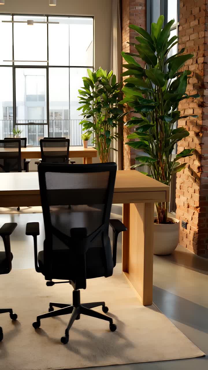 Interni Estetici di Spazio Coworking Moderno 4K