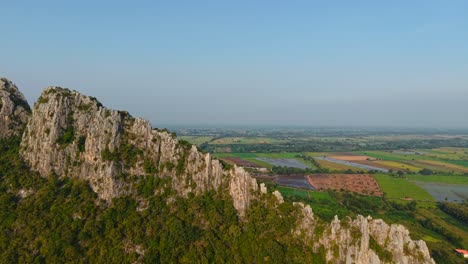mountain landscape with farmland view