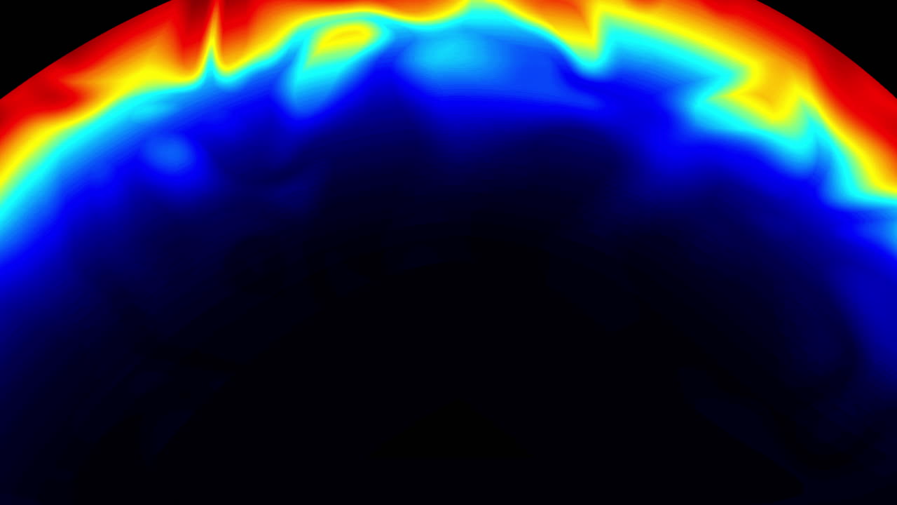 Gradiente di luce astratto blu e giallo che sfuma su sfondo scuro