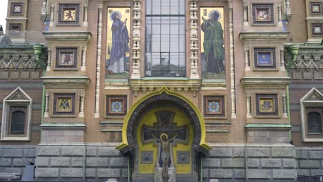 orthodox church facade with mosaic decorations