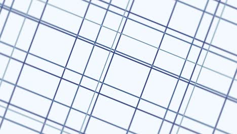 bright technology of blue neon lines. business concept. 3d rendering of rotating squares crossing on white background. loop animation.