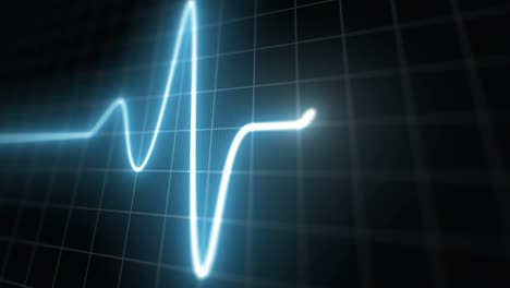 stylized ekg normal, blue