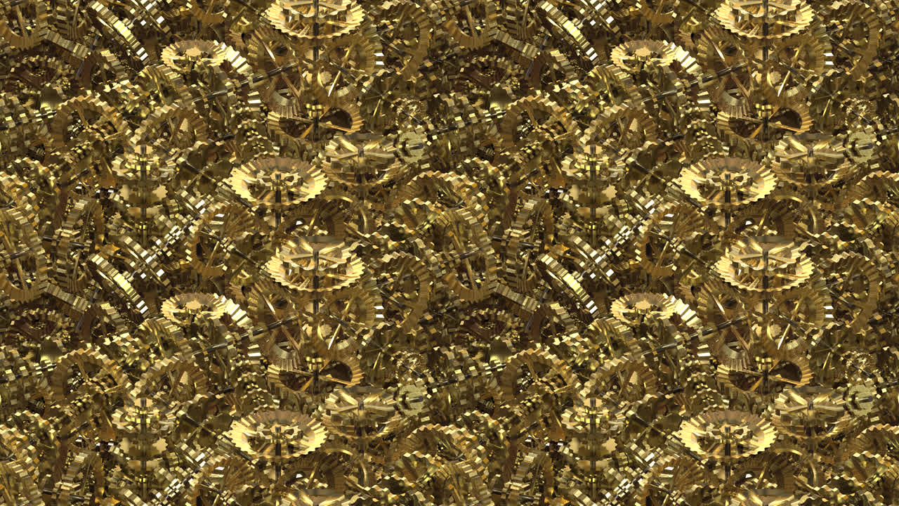 Cog Wheel Mechanism Gold Loop Tile texture