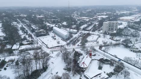 aerial shot of the beltline in atlanta, georgia on january 10th 2025.