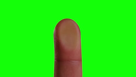 fingerprint rests on green background