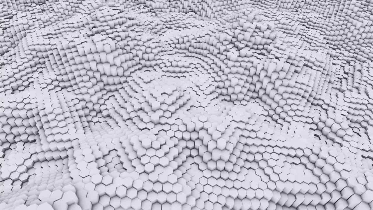 Large field of geometric grey hexagonal shapes