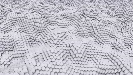 large field of geometric grey hexagonal shapes