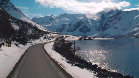 absolutely stunning silky smooth tracking shot through remote norway