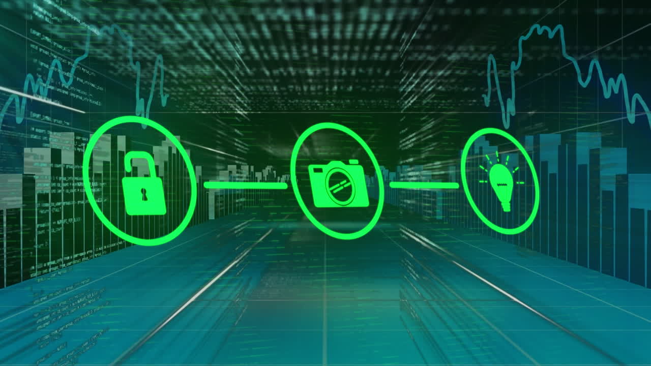 Animation of icons and data processing