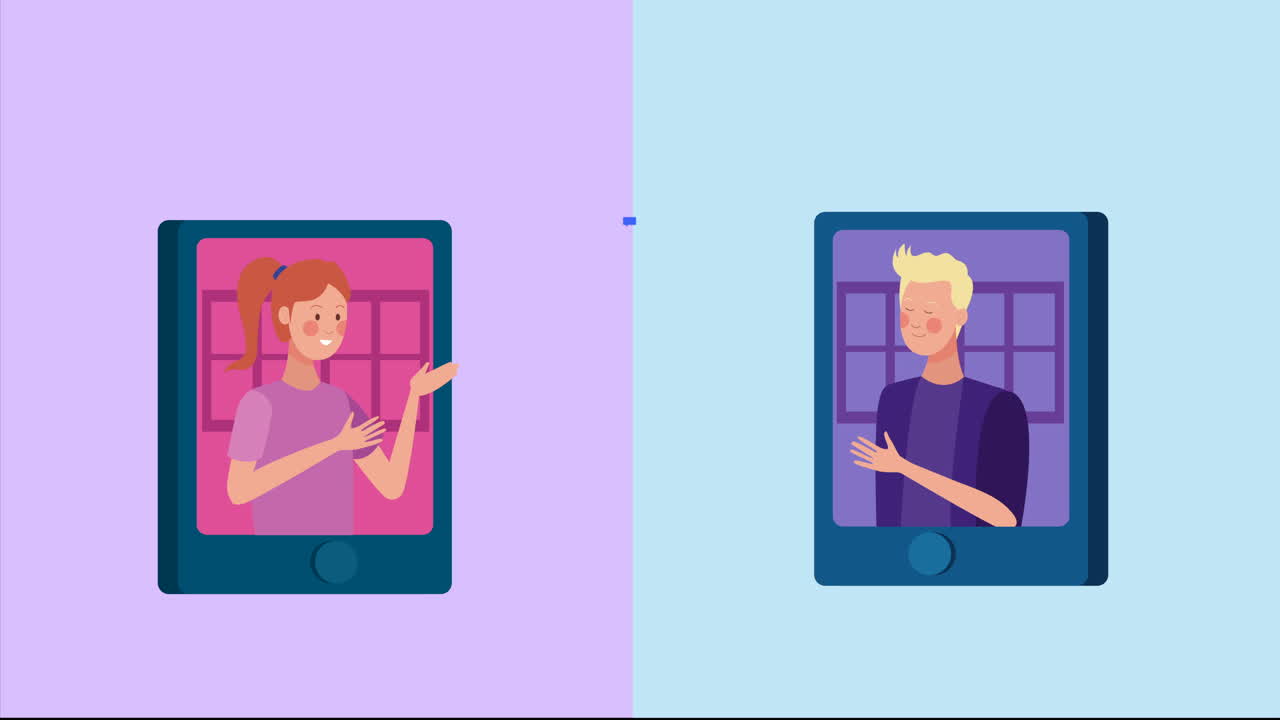 pareja trabajando en tableta conectada en línea para covid-19