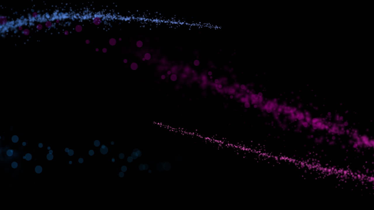 검은색 배경에 복사 공간을 가진 반이는 빛 실험의 애니메이션