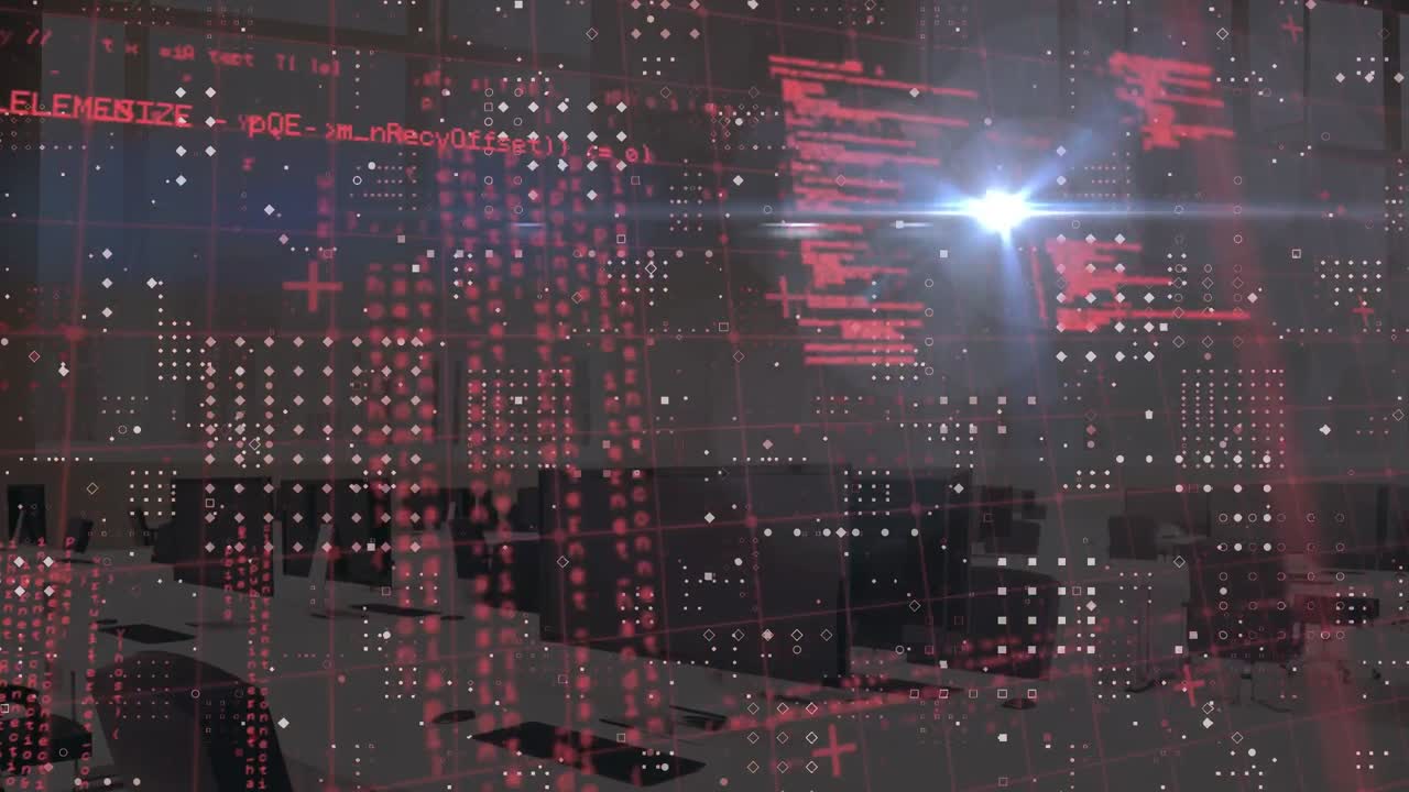 오피스 상의 데이터 처리 애니메이션