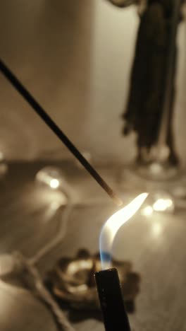 lighting incense