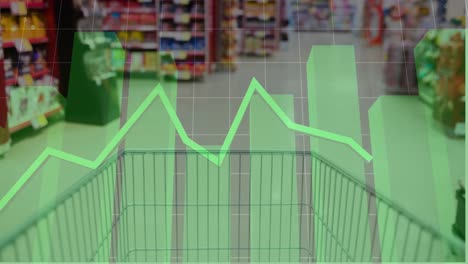 Animation-of-financial-data-processing-over-shopping-cart