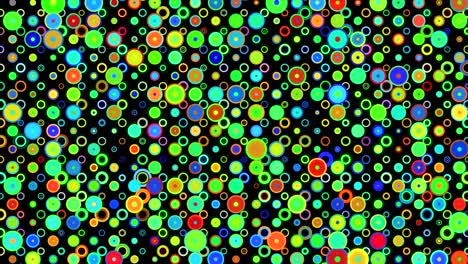 abstract colorful animated circle rings video loop background – 4k seamless loop with camera zoom in and out.