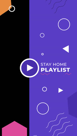 stay home playlist graphic design