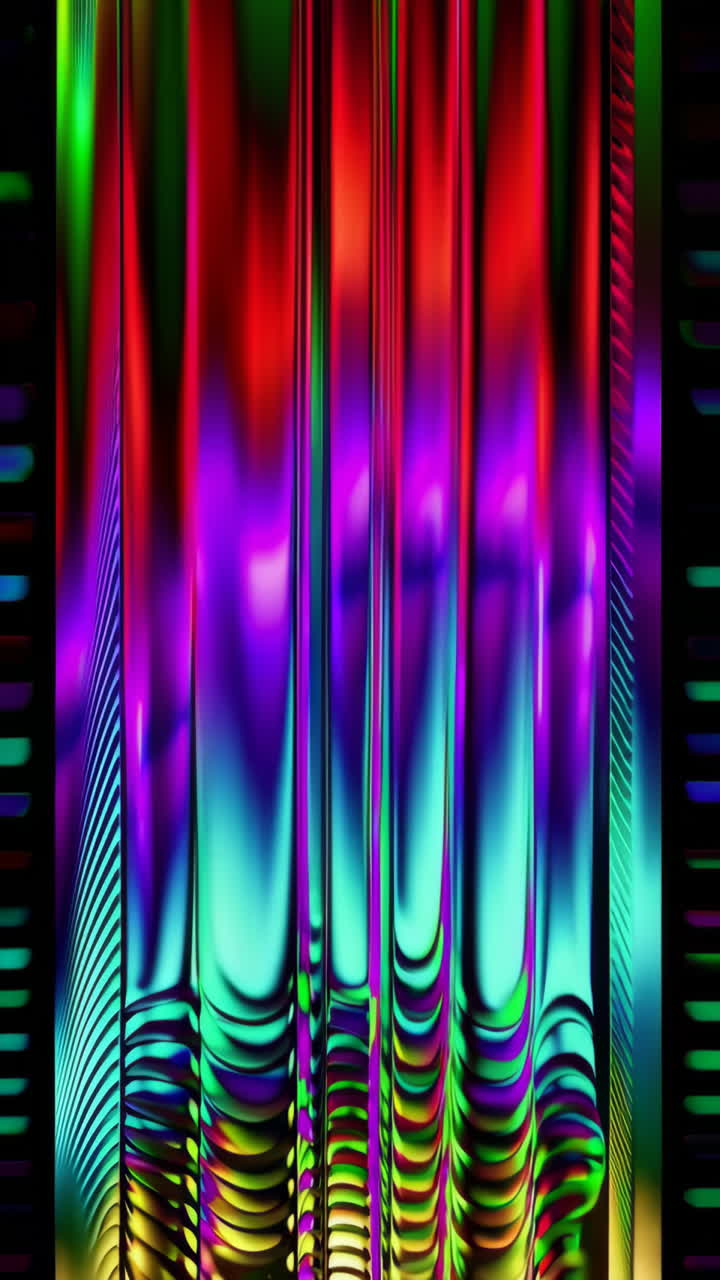 Vibrant Abstract Metallic Liquid Flow