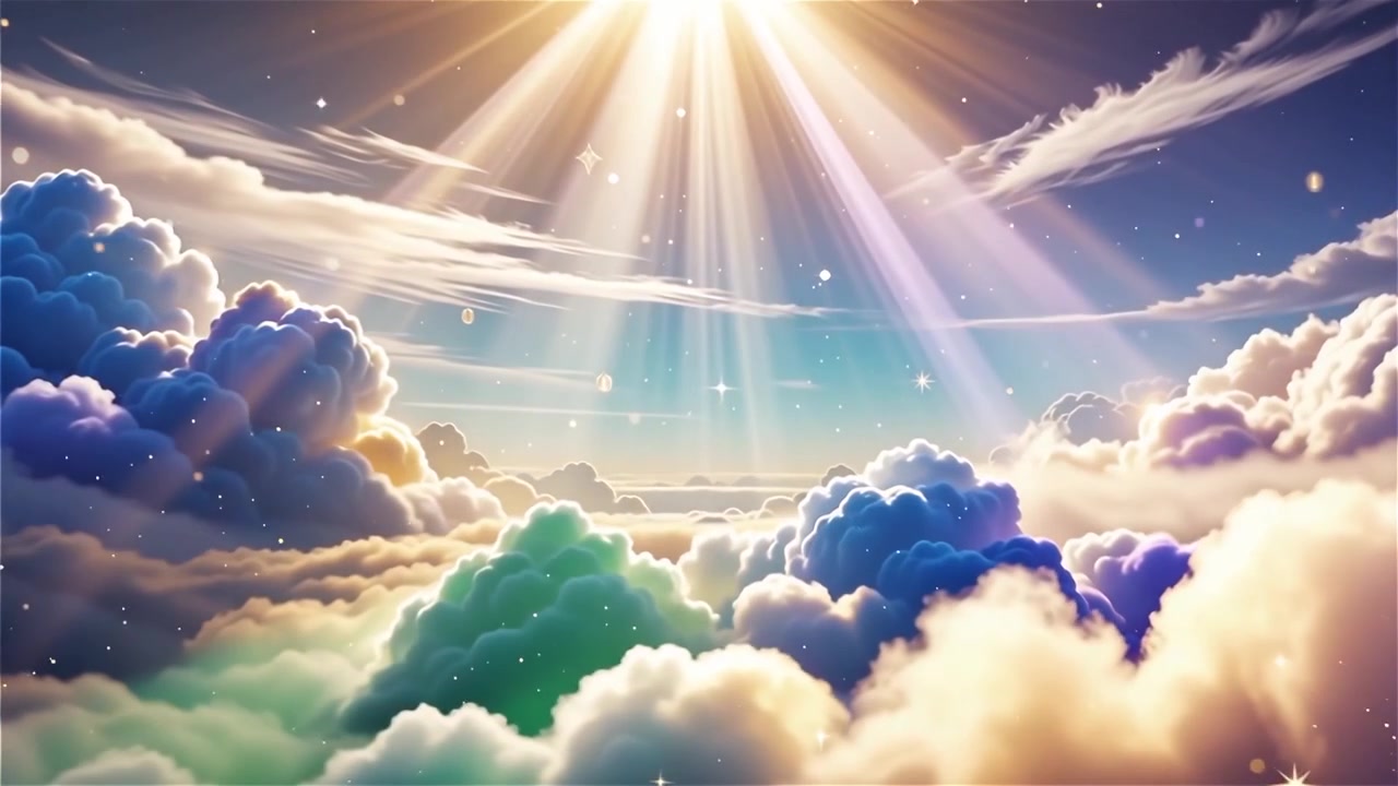 Christian Heavenly Light Worship Background
