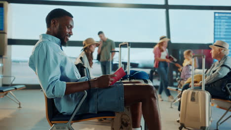 people waiting at the airport