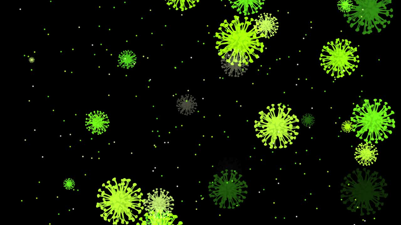 el coronavirus abstracto en bucle de 4k, la animación del modelo de bacterias