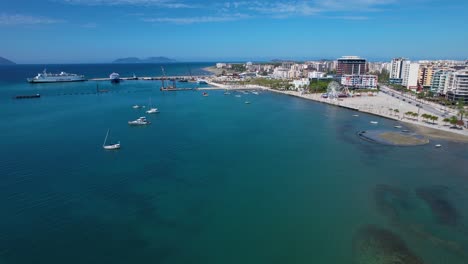 panoramic vlora: city port, blue bay, and scenic promenade – a top tourist destination for the ultimate summer vacation experience