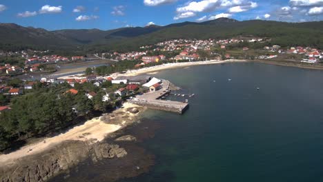 aerial view of esteiro beach and town