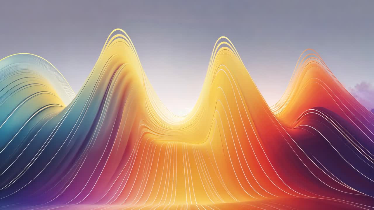 Abstract Wavy Lines Gradient Background