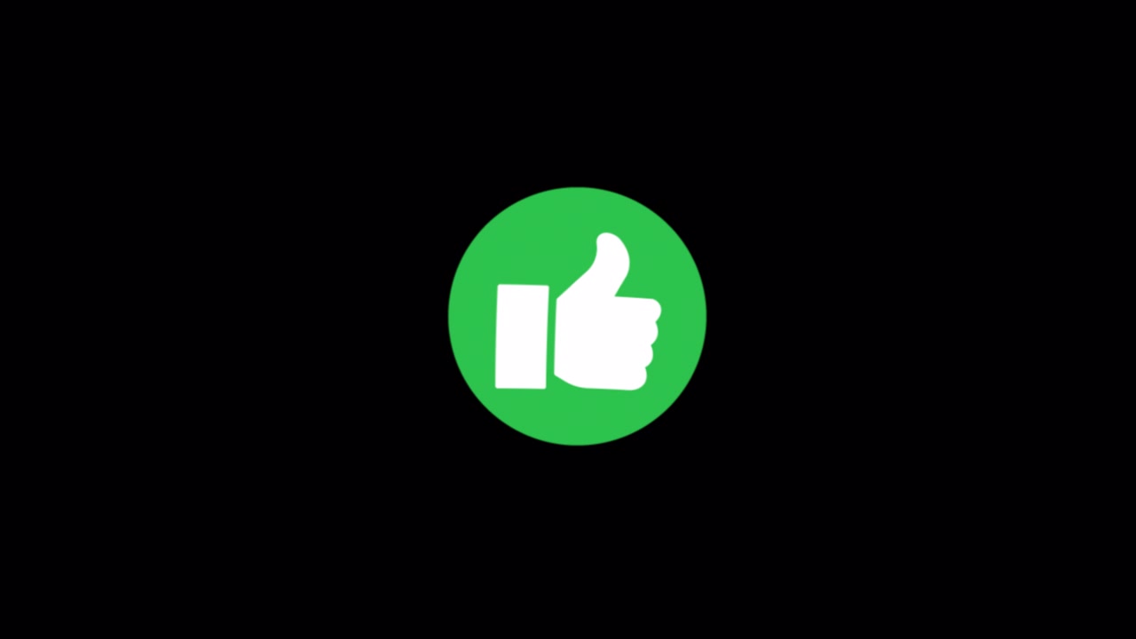 Animated Thumbs Up Icon Pulsing in Green Circle