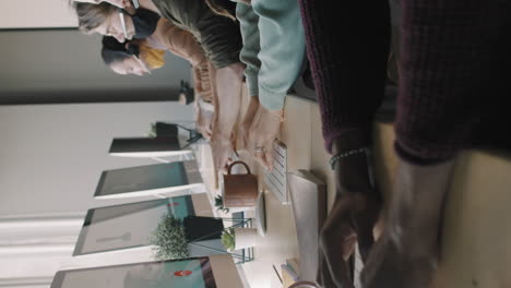 team working on computers in office