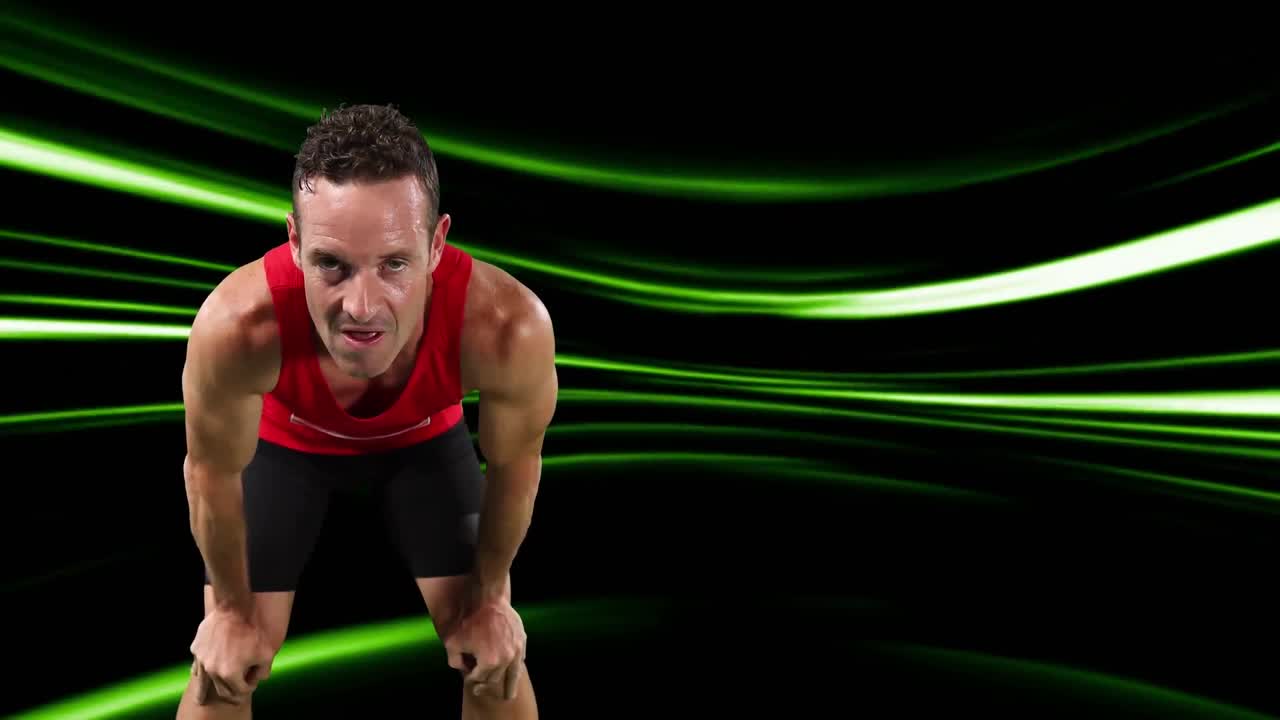 animación de un deportista descansando sobre senderos ligeros