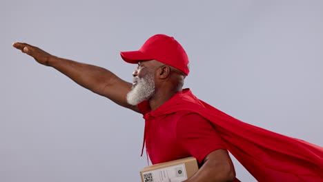 entrega, hombre negro maduro