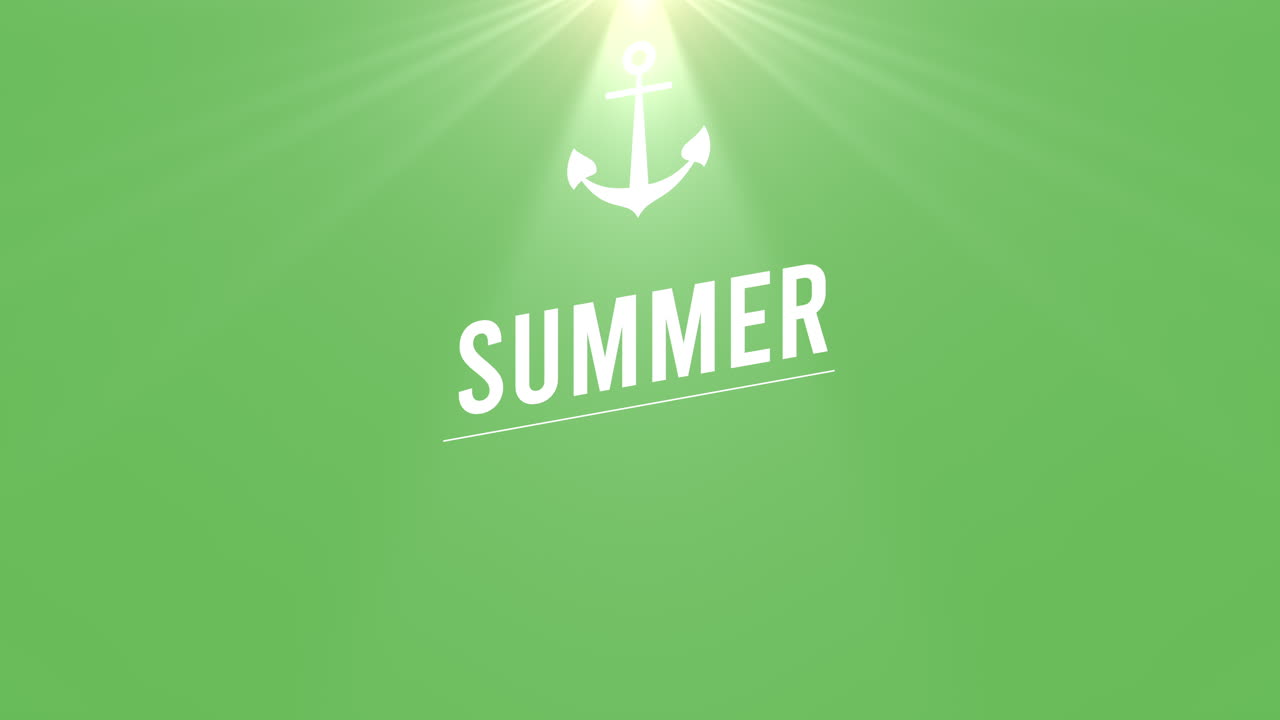 앵커와 태양 광선으로 여름 큰 판매