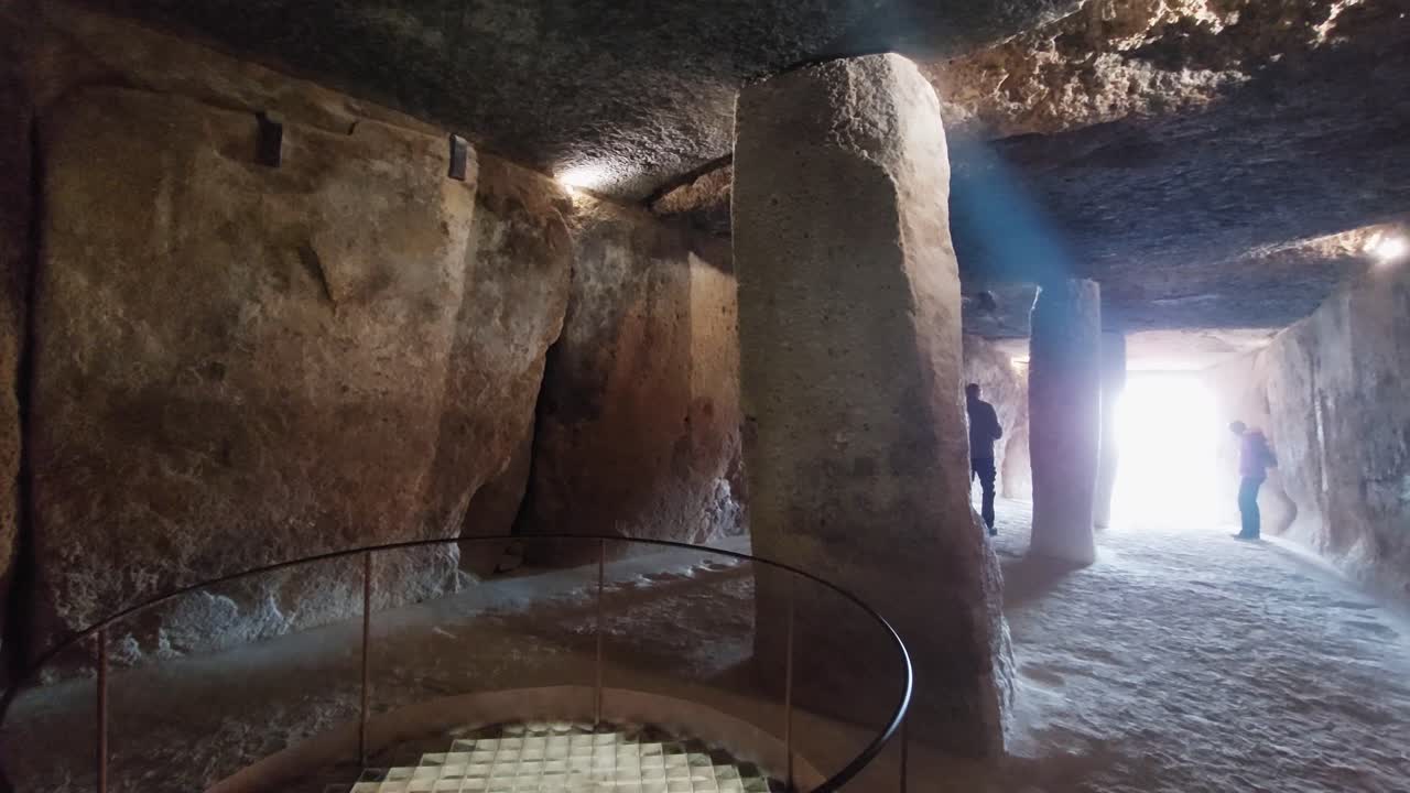 Video from inside the Menga dolmen. Antequera